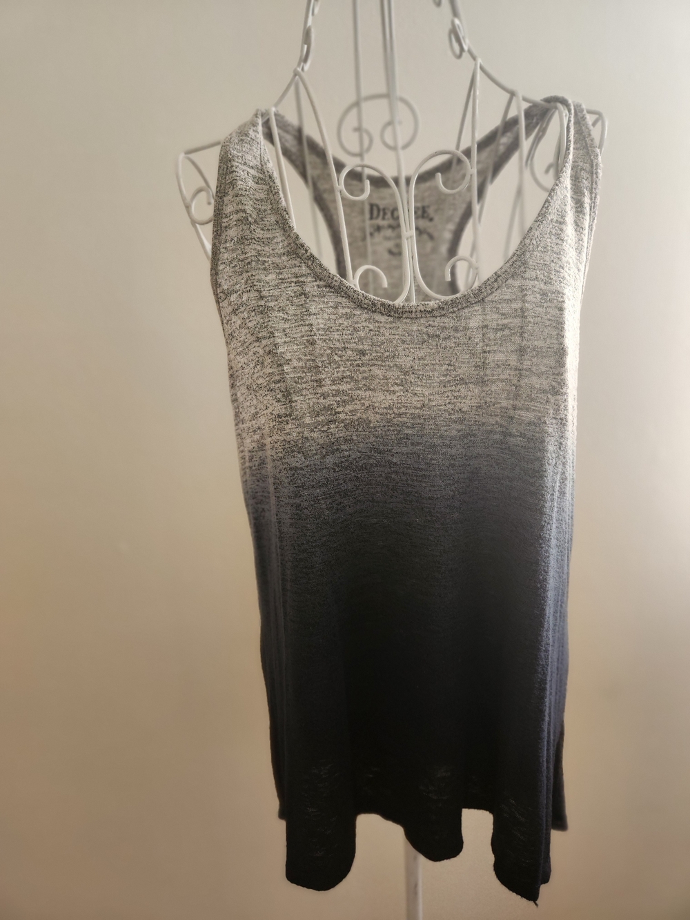 Decree Ombre Racerback Tank Top Grey Blue Black Heathered Space Dye XL
